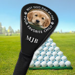 Aangepaste foto van Pet Dog Aangepast Monogram op  Golfheadcover<br><div class="desc">Beste vader met vader... Twee van je favoriete dingen, golf en je hond. Nu kun je je beste vriend meenemen terwijl je 18 gaten speelt. Pas deze golfkapjes van honden aan met je favoriete foto en naam. Geweldig geschenk voor alle golf en hondenliefhebbers, van de hond! COPYRIGHT © 2020 Judy...</div>