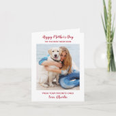 Aangepaste foto van Pet Dog Best Mam Ever Moederda Feestdagen Kaart (Voorkant)
