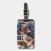 Aangepaste foto van Pet Dog Creëer uw eigen foto Bagagelabel (Voorkant verticaal)