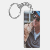 Aangepaste foto van Pet Dog Creëer uw eigen foto  Sleutelhanger (Voorkant Links)