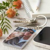 Aangepaste foto van Pet Dog Creëer uw eigen foto  Sleutelhanger (Voorkant Rechts)