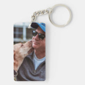 Aangepaste foto van Pet Dog Creëer uw eigen foto  Sleutelhanger (achterkant)