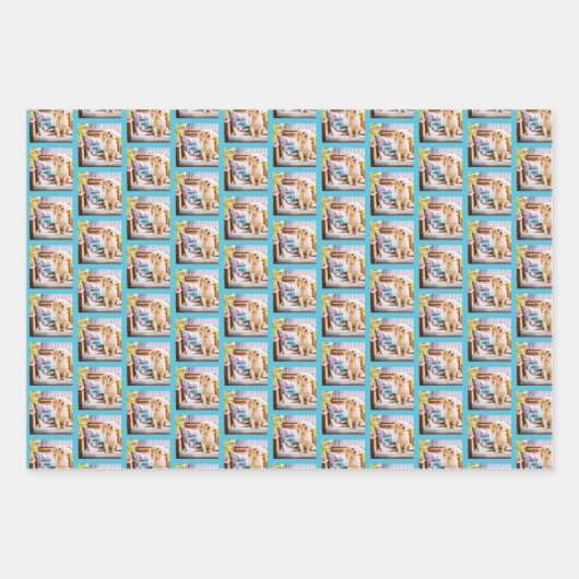 Aangepaste foto van Pet Dog Cute Inpakpapier Vel (Voorkant)