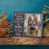 Aangepaste foto van Pet Dog German Shepherd Memori Fotoplaat (Zijkant)