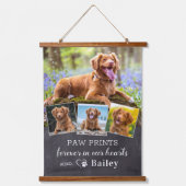 Aangepaste foto van Pet Dog Memorial 4 Foto Hangend Wandkleed (Voorkant)