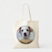 Aangepaste foto van Pet Dog met naam Tote Bag (Voorkant)