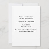 Aangepaste foto van Pet Dog Modern Script Weddensc Save The Date (Achterkant)
