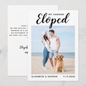 Aangepaste foto van Pet Dog Wedding Elopement Anno Save The Date (Voorkant / Achterkant)