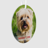 Aangepaste foto van Pet-foto's Kat-kerstboom Ornament (voorkant)