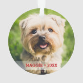 Aangepaste foto van Pet-foto's Kat-kerstboom Ornament (achterkant)