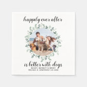 Aangepaste foto van Pet, gelukkig ooit na een hond Servet (Voorkant)