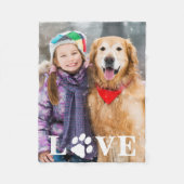 Aangepaste foto van Pet Lover Love Pw Print Dog Fleece Deken (Voorkant)