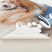 Aangepaste foto van Pet Lover Love Pw Print Dog Sherpa Deken (3/4)