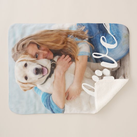 Aangepaste foto van Pet Lover Love Pw Print Dog Sherpa Deken (Voorkant (horizontaal))