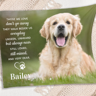 Aangepaste foto van Pet Memorial Pet Loss Gift Dog Fleece Deken