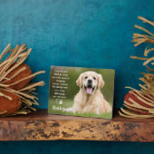 Aangepaste foto van Pet Memorial Pet Loss Gift Dog Fotoplaat (Zijkant)