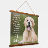 Aangepaste foto van Pet Memorial Pet Loss Gift Dog Hangend Wandkleed (Gebogen)