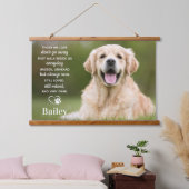 Aangepaste foto van Pet Memorial Pet Loss Gift Dog Hangend Wandkleed (Slaapkamer)