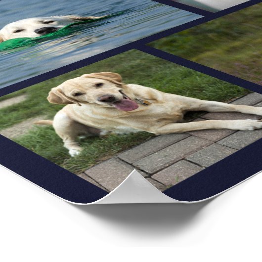 Aangepaste foto van Pet Memorial Pet Loss Gift Dog Poster (Hoek)