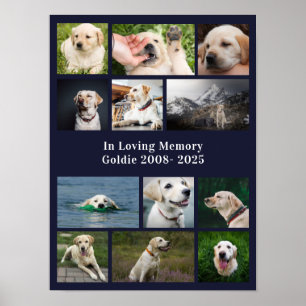 Aangepaste foto van Pet Memorial Pet Loss Gift Dog Poster