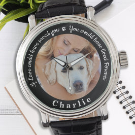 Aangepaste foto van Pet Memorial Pet Loss Keepomwi Horloge