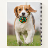 Aangepaste foto van Pet Puppy Dog Monogram Naam 5  Notitieboek (Achterkant)