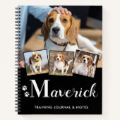Aangepaste foto van Pet Puppy Dog Monogram Naam 5  Notitieboek (Voorkant)