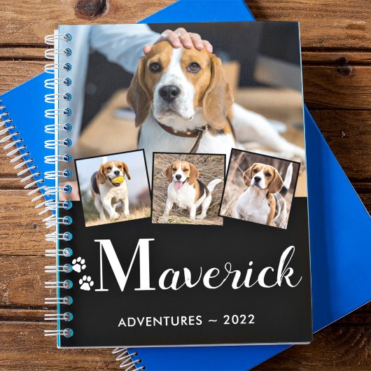 Aangepaste foto van Pet Puppy Dog Monogram Naam 5  Planner
