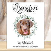 Aangepaste foto van Pet Wedding Dog Bar Drink Poster