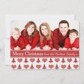 Aangepaste foto van Plays Red-kerstbomen Feestdagenkaart (Voorkant)