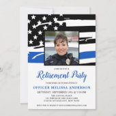 Aangepaste foto van politieagent Retirement Party Kaart (Voorkant)