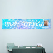 Aangepaste foto van poolpartij van Birthday Pool w Spandoek (Beurs)