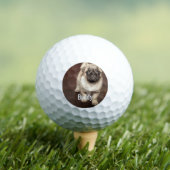 Aangepaste foto van Pug Dog en uw Pug Dog Naam Golfballen (Insitu Shirt)