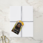 Aangepaste foto van Puppy Dog Birthday Party Pet Cadeaulabel (Met Touw)