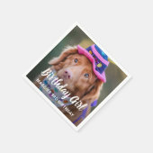 Aangepaste foto van Puppy Dog Birthday Party Pet Servet (Hoek)
