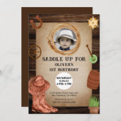 Aangepaste foto van Rodeo Birthday Kaart (Voorkant / Achterkant)