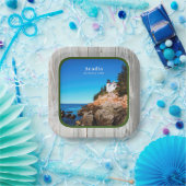 Aangepaste foto van Rustic Acadia National Park Papieren Bordje (Feest)