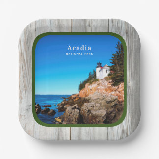 Aangepaste foto van Rustic Acadia National Park Papieren Bordje