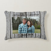 Aangepaste foto van Rustic Barn Wedding Keepomwill Accent Kussen (Voorkant)