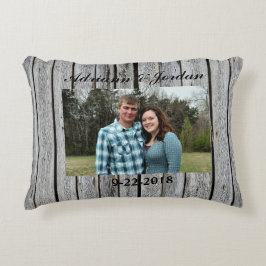 Aangepaste foto van Rustic Barn Wedding Keepomwill Accent Kussen