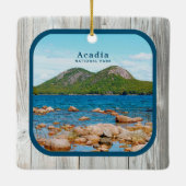 Aangepaste foto van Rustic National Park Keramisch Ornament (Achterkant)