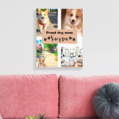 Aangepaste foto van schattige hond en moeder canvas afdruk (Insitu (Woonkamer))