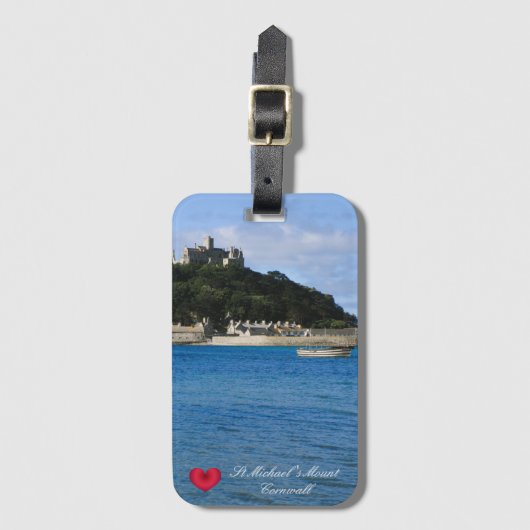 Aangepaste foto van Sint Michaels Mount Cornwall Bagagelabel (Voorkant (verticaal))