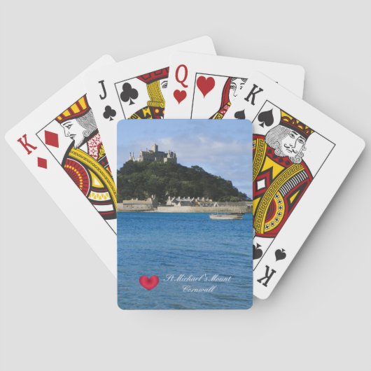 Aangepaste foto van Sint Michaels Mount Cornwall Pokerkaarten (Achterkant)