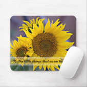 Aangepaste foto van snuffelzonnebloemen Sluiten Muismat (Met muis)