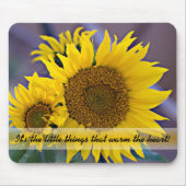 Aangepaste foto van snuffelzonnebloemen Sluiten Muismat (Voorkant)