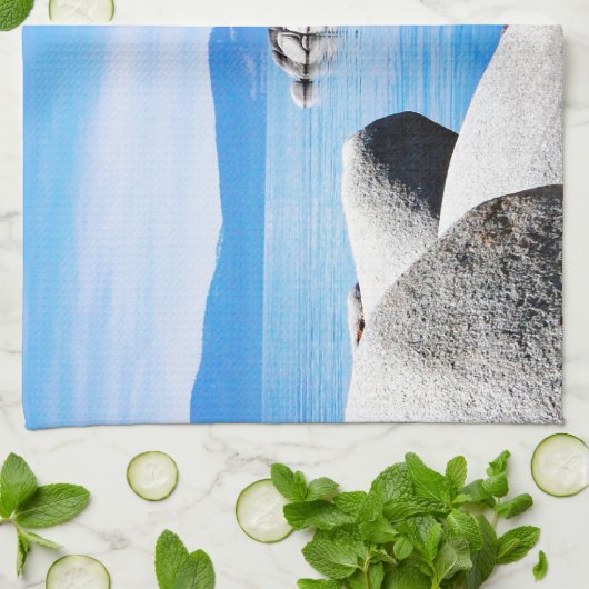Aangepaste foto van Tahoe Sand Harbour Theedoek (Gevouwen)