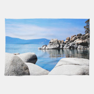 Aangepaste foto van Tahoe Sand Harbour Theedoek