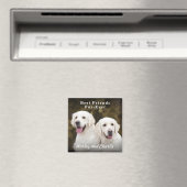 Aangepaste foto van twee honden als beste vrienden magneet (Insitu (Vaatwasser))