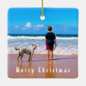 Aangepaste foto van uw eigen ontwerp - Mijn pakket Keramisch Ornament (Achterkant)